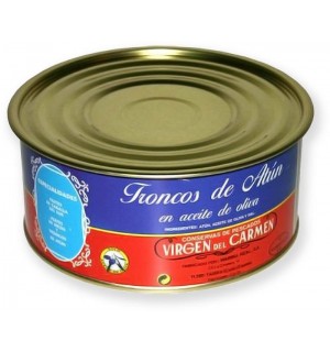 Troncos de Atún en Aceite de Oliva Virgen Del Carmen 1000g